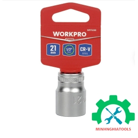 Đầu tuýp có đầu vuông 1/2 inch và đầu lục giác 12 cạnh size 21mm Workpro - WP274150