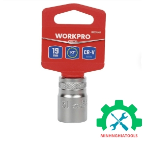 Đầu tuýp có đầu vuông 1/2 inch và đầu lục giác 12 cạnh size 19mm Workpro - WP274148
