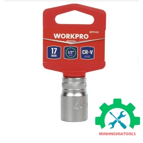 Đầu tuýp có đầu vuông 1/2 inch và đầu lục giác 12 cạnh size 17mm Workpro - WP274146