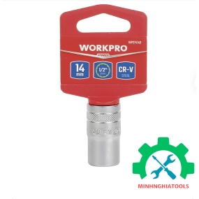 Đầu tuýp có đầu vuông 1/2 inch và đầu lục giác 12 cạnh size 14mm Workpro - WP274143