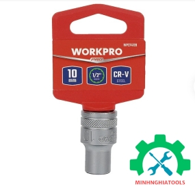 Đầu tuýp có đầu vuông 1/2 inch và đầu lục giác 12 cạnh size 10mm Workpro - WP274139