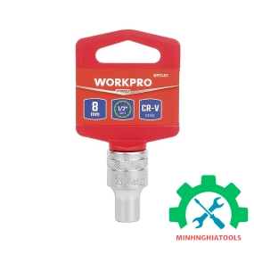 Đầu tuýp có đầu vuông 1/2 inch và đầu lục giác 12 cạnh size 8mm Workpro - WP274137