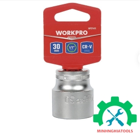 Đầu tube có đầu vuông 1/2 inch và đầu lục giác 6 cạnh size 30mm Workpro - WP274111