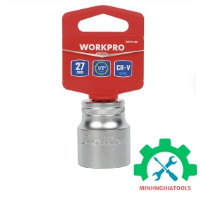 Đầu tube có đầu vuông 1/2 inch và đầu lục giác 6 cạnh size 27mm Workpro - WP274108