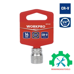 Đầu tube có đầu vuông 1/4 inch và đầu lục giác 6 cạnh size 14mm Workpro - WP274011 
