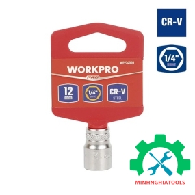 Đầu tube có đầu vuông 1/4 inch và đầu lục giác 6 cạnh size 12mm Workpro - WP274009
