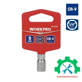 Đầu tube có đầu vuông 1/4 inch và đầu lục giác 6 cạnh size 9mm Workpro - WP274006