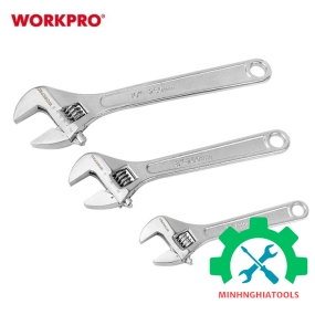 Mỏ lết WORKPRO cán trơn bộ 3 chi tiết 6 inch, 8 inch, 10 inch  WP202514