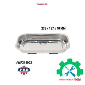 Khay đựng dụng cụ hình chữ nhật, thép không gỉ Workpro - WP314002 
