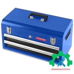 Hộp công cụ 2 ngăn, bẳng sắt, 46x24x22cm Workpro - WP282005 