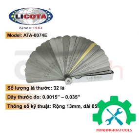Bộ thước lá đo khe hở 32 lá Licota ATA-0074E 