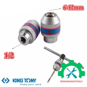 Đầu vặn taro Kingtony 39124012M loại 1/2 lỗ vuông 6mm-12mm 