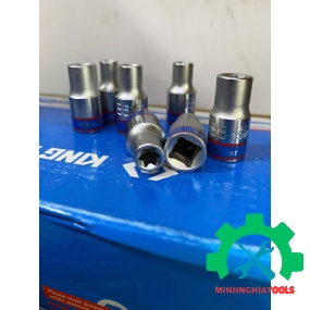 Tuýp E trắng ngắn chân cấm 1/4" Kingtony 2375M, kích thước lẽ E5 - E8