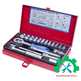 Bộ tuýp 1/4 Kingtony 2021MR 19 chi tiết loại 12 cạnh 