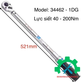 Cần siết lực 1/2 Kingtony 34462-1DG (40-200 Nm) dài 521mm 