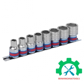 Bộ đầu tuýp 1/2 inch 8 chi tiết hệ inch Kingtony 4510SR loại 6 cạnh