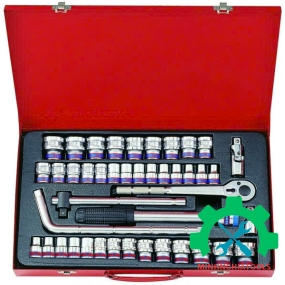 Bộ tuýp 1/2 inch 43 chi tiết hệ inch & hệ mét Kingtony 4544CR 