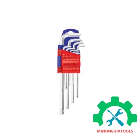 Bộ lục giác đầu bi 9 chi tiết EMTOP EHKY2092 1.5-10mm
