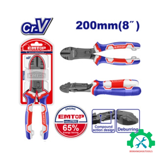 Kìm cắt 8" trợ lực 65% EMTOP EPLRCD0851 dài 200mm
