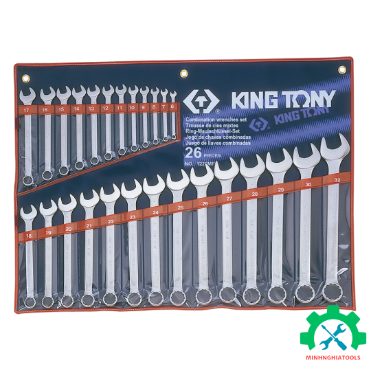Bộ chìa khóa vòng miệng 26 cây hệ mét Kingtony 1226MR 6 - 32mm 