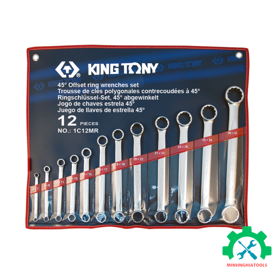 Bộ cờ lê hai đầu vòng thẳng 12 chi tiết Kingtony 1C12MR (6-32mm)