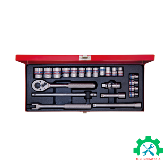 Bộ tube 3/8 inch 22 chi tiết hệ mét 12 cạnh Kingtony 3023MR