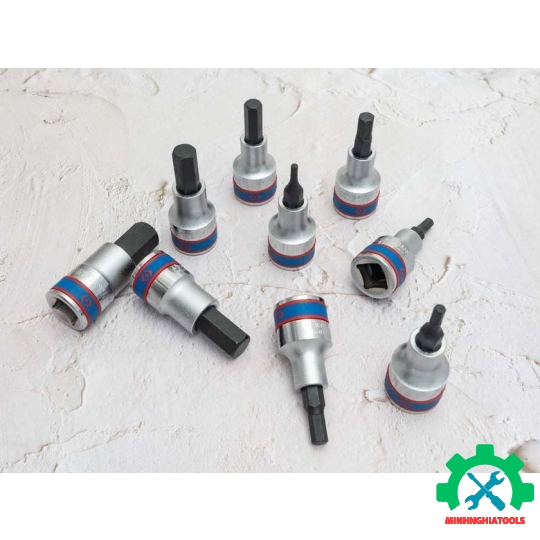 Bộ tuýp lục giác 1/2" loại 6 cạnh 9 chi tiết  Kingtony 4110PR