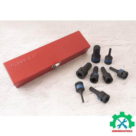 Bộ tuýp đầu lục giác đen ngắn Kingtony 4418MP 8 chi tiết, từ H5-H19 