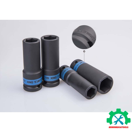 Đầu tube 1/2" đen dài (loại 6 cạnh) Kingtony 4435M 