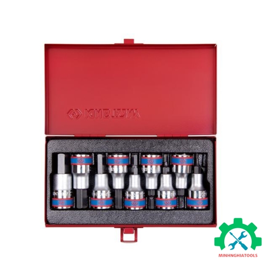 Bộ tuýp lục giác 1/2" loại 6 cạnh 9 chi tiết  Kingtony 4110PR