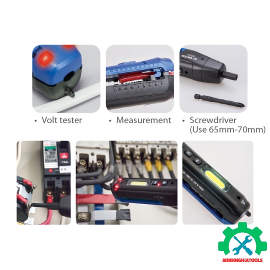 Bút thử điện đặc biệt 9 chức năng Kingtony 6CB41 
