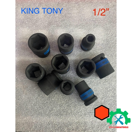 Đầu tube 1/2" đen ngắn  (loại 6 cạnh) Kingtony 4535M