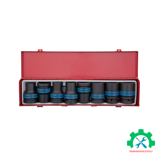 Bộ đầu tube lục giác đen dài 1" 8pcs 19-41mm Kingtony 8408MP02