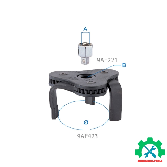 Cảo mở lọc dầu 3 chấu chân dẹp Kingtony 9AE42 63-102mm