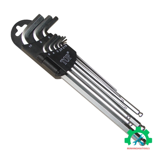 Bộ lục giác 9 cây đầu bi TOP TW-21009A 1.5-10mm