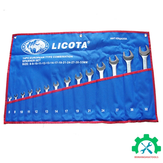 Bộ cờ lê vòng miệng 14 chi tiết hệ mét 8-32mm LICOTA AWT ERSK05A