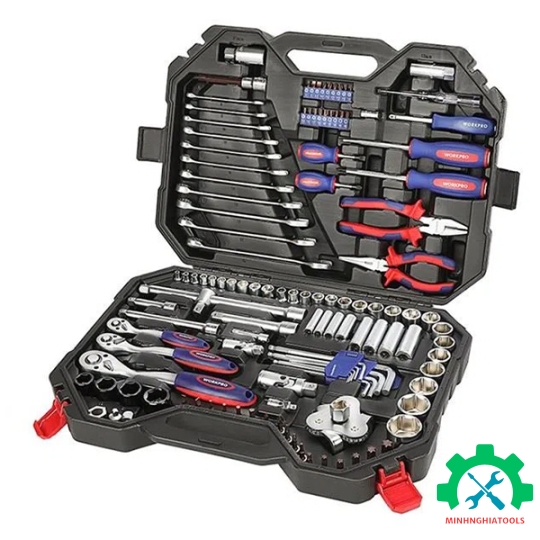 Bộ công cụ cơ khí các loại có hộp đựng (1 set = 123 cái) Workpro - WP202533 
