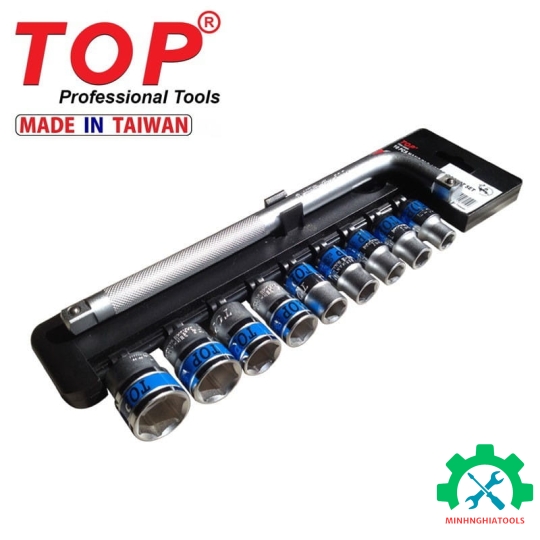 Bộ tuýp 10 chi tiết 1/2" (cần cong L) TOP TBS-12250