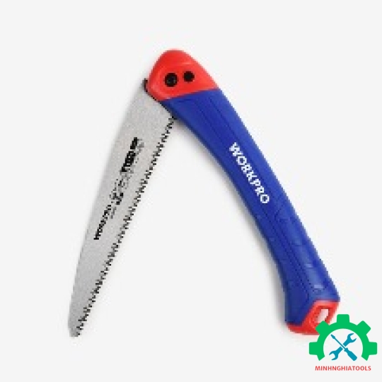 Cưa cầm tay dạng gấp, dùng để cắt cành cây, kích thước: 180mm Workpro WP333002