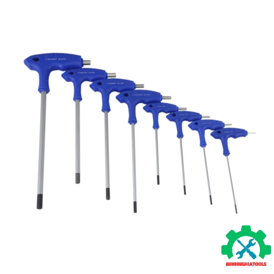 Bộ lục giác chữ T Kingtony 22118MR 8 cây đi kèm đế sắt