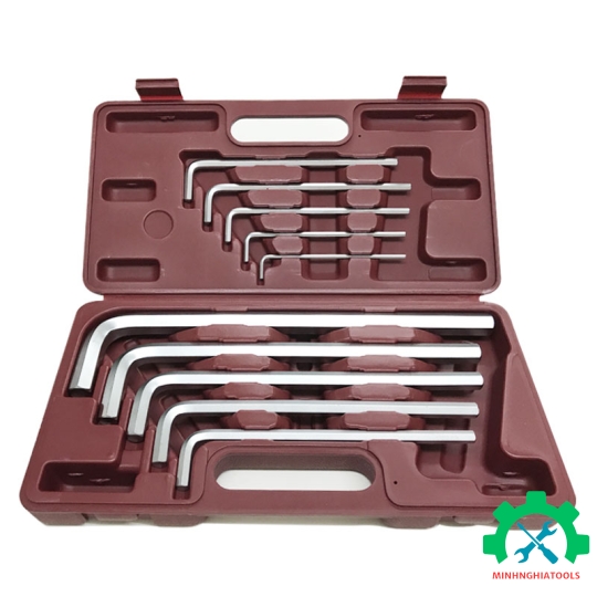 Bộ lục giác hệ inch 10 cây hộp đỏ TOP TWT-10-INCH