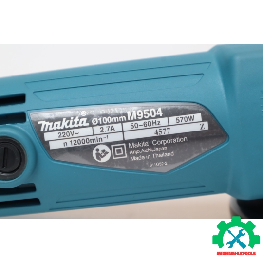 Máy mài góc Makita M9504B (100MM/570W/CÔNG TẮC ĐUÔI)