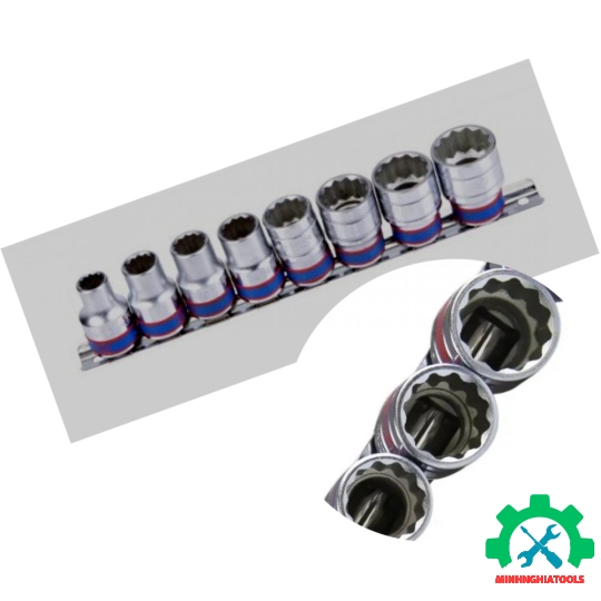 Bộ tuýp 1/2 inch 8 chi tiết 12 cạnh 10-22mm Kingtony 4010MR 