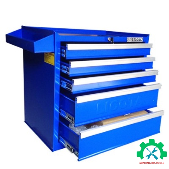 Tủ Đồ Nghề Sắt LICOTA 670x460x565mm 5 Ngăn Xanh AWX-2602 
