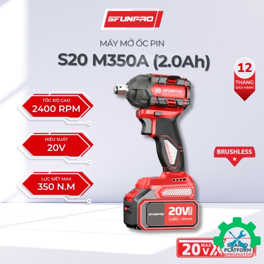 Máy Mở Ốc Pin SFUNPRO S20 M350A Bản 2.0Ah  