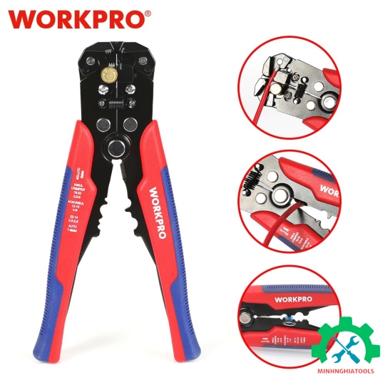 Kìm tuốt dây tự động 3 trong 1 Workpro - WP291007 