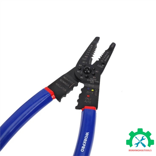 Kìm tuốt dây đa năng mũi dài, kích thước 200mm Workpro - WP291003 