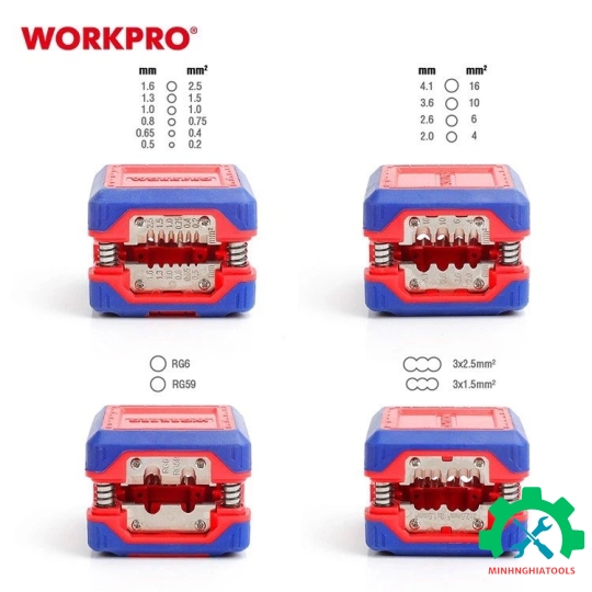 Dụng cụ tuốt dây đa năng, kích thước 4x5cm Workpro - WP291010
