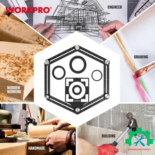 Thước đo góc đa năng Workpro - WP269002 