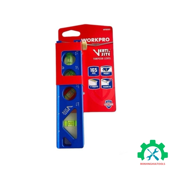 Thước thủy có từ tính, dạng hộp, kích thước 165mm (6.5 inch) Workpro - WP262025 
